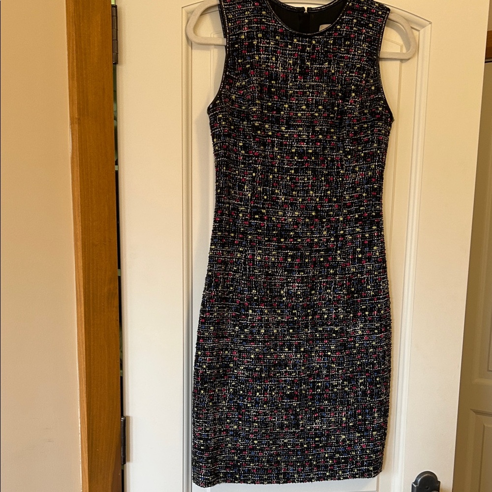Steal Price Jason Wu Black Tweed Sheath Dress with Multicolor Flecks